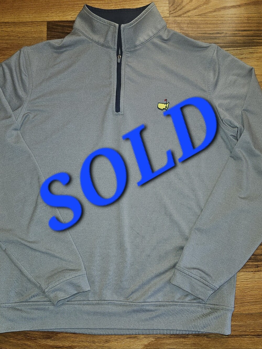 Peter Millar Masters Tournament Quarter Zip Pullover Gray Men's Medium Augusta